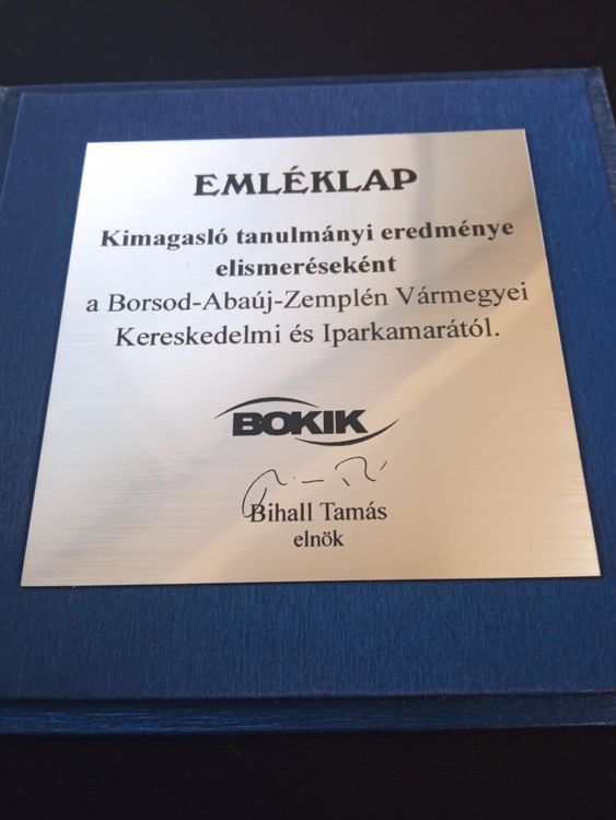 Szakmában kiváló eredményt elért végzős tanulók elismerése