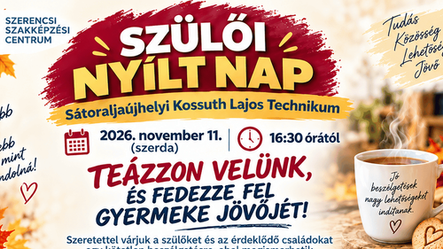 Szülői nyílt nap 2026.