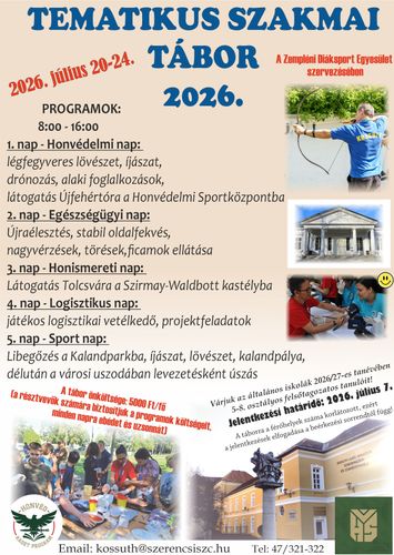 Tematikus szakmai tábor 2026.